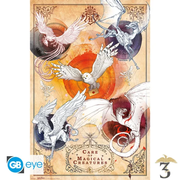 Poster créatures magiques 91×61 – harry potter - Les Trois Reliques, magasin Harry Potter - Photo N°1