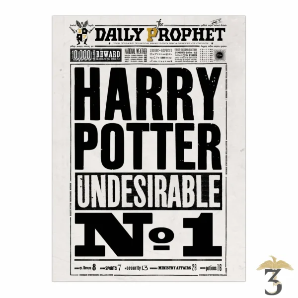 Poster Daily Prophet Undesirable No1 - MinaLima - Les Trois Reliques, magasin Harry Potter - Photo N°1