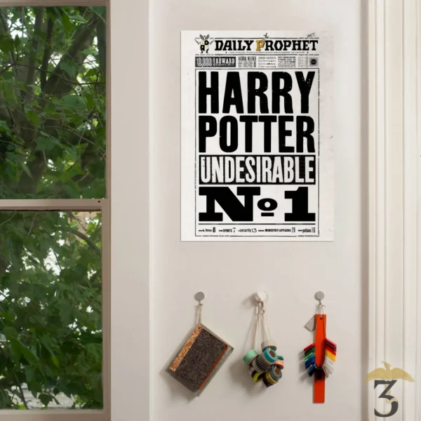 Poster Daily Prophet Undesirable No1 - MinaLima - Les Trois Reliques, magasin Harry Potter - Photo N°2