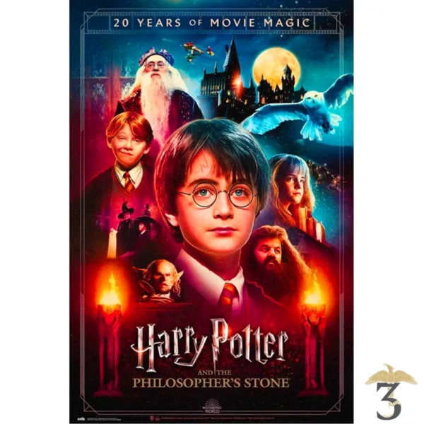 POSTER HARRY POTTER 20 ANS - Les Trois Reliques, magasin Harry Potter - Photo N°1