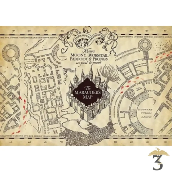 Poster parchemin carte du maraudeur - Les Trois Reliques, magasin Harry Potter - Photo N°1