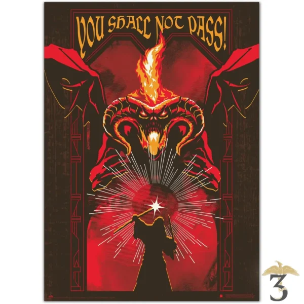 Poster phosphorescent balrog 50×70 – le seigneur des anneaux - Les Trois Reliques, magasin Harry Potter - Photo N°1