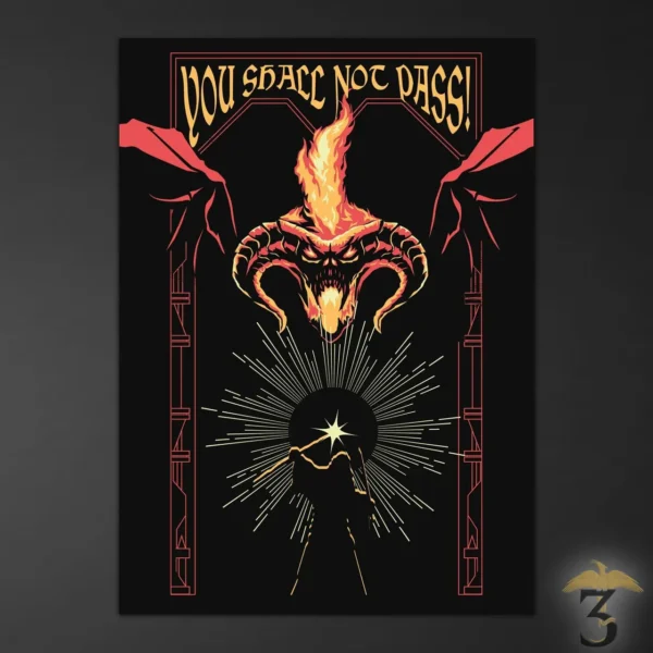 Poster phosphorescent balrog 50×70 – le seigneur des anneaux - Les Trois Reliques, magasin Harry Potter - Photo N°2