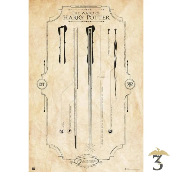 Poster the wand 61×91 - Les Trois Reliques, magasin Harry Potter - Photo N°1