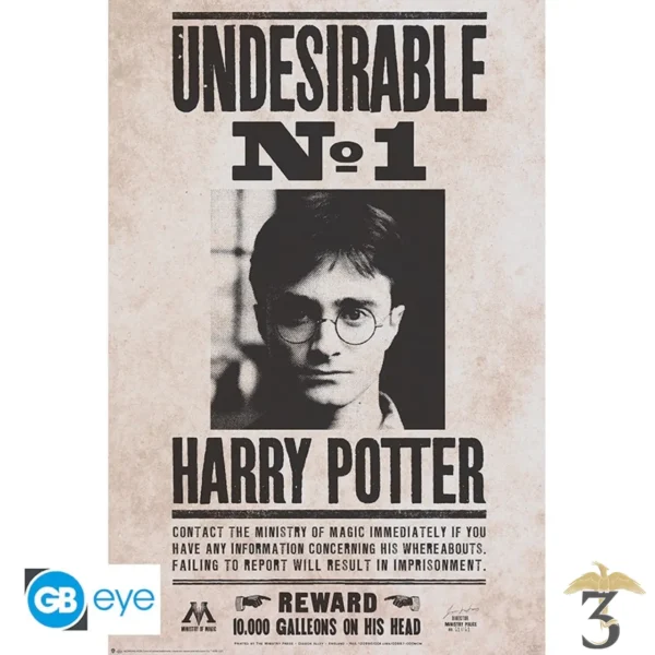 POSTER UNDESIRABLE N1 - Les Trois Reliques, magasin Harry Potter - Photo N°1