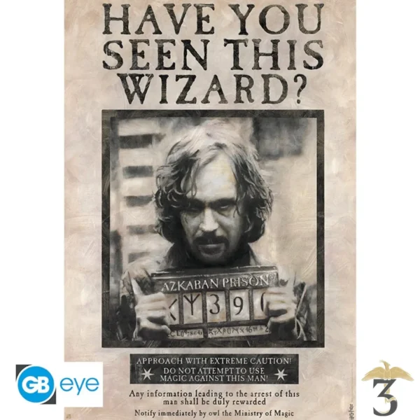 POSTER WANTED SIRIUS - Les Trois Reliques, magasin Harry Potter - Photo N°1