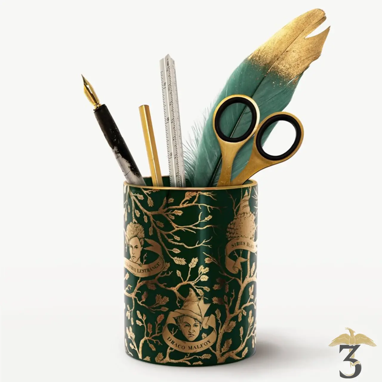 Pot à crayons tapisserie black – minalima - Les Trois Reliques, magasin Harry Potter - Photo N°1