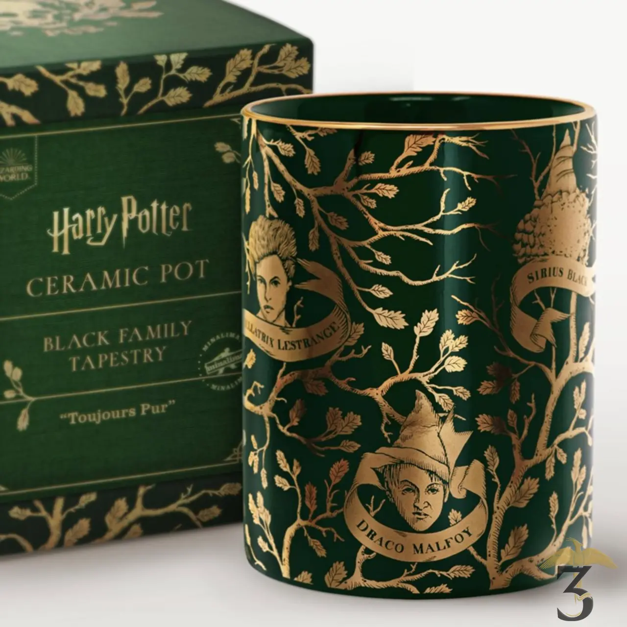 Pot à crayons tapisserie black – minalima - Les Trois Reliques, magasin Harry Potter - Photo N°3