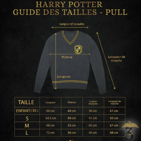 Pull cardigan Poufsouffle - Harry Potter - Les Trois Reliques, magasin Harry Potter - Photo N°5