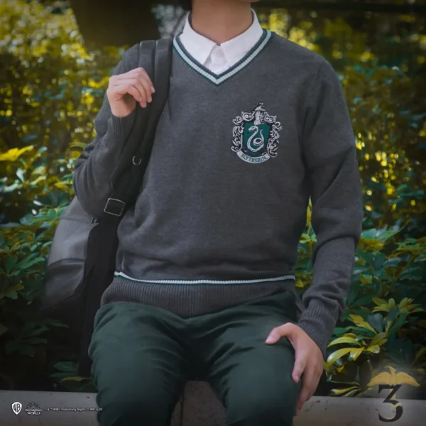 Pull cardigan Serpentard - Harry Potter - Les Trois Reliques, magasin Harry Potter - Photo N°2