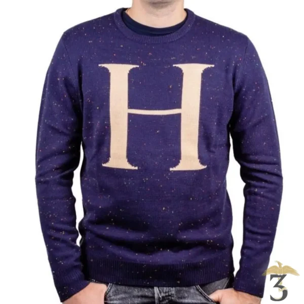 Pull Over Weasley - Harry Potter - "H" - ENFANTS & ADULTES - Les Trois Reliques, magasin Harry Potter - Photo N°1