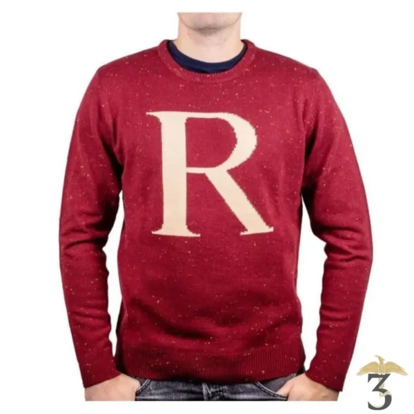 Pull Over Weasley - Ron Weasley - "R" - ENFANTS & ADULTES - Les Trois Reliques, magasin Harry Potter - Photo N°1