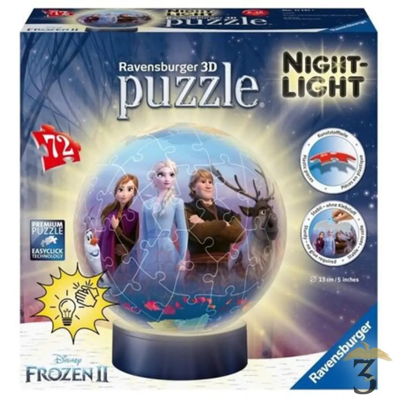 Puzzle 3d illuminée la reine des neiges 72pcs - Les Trois Reliques