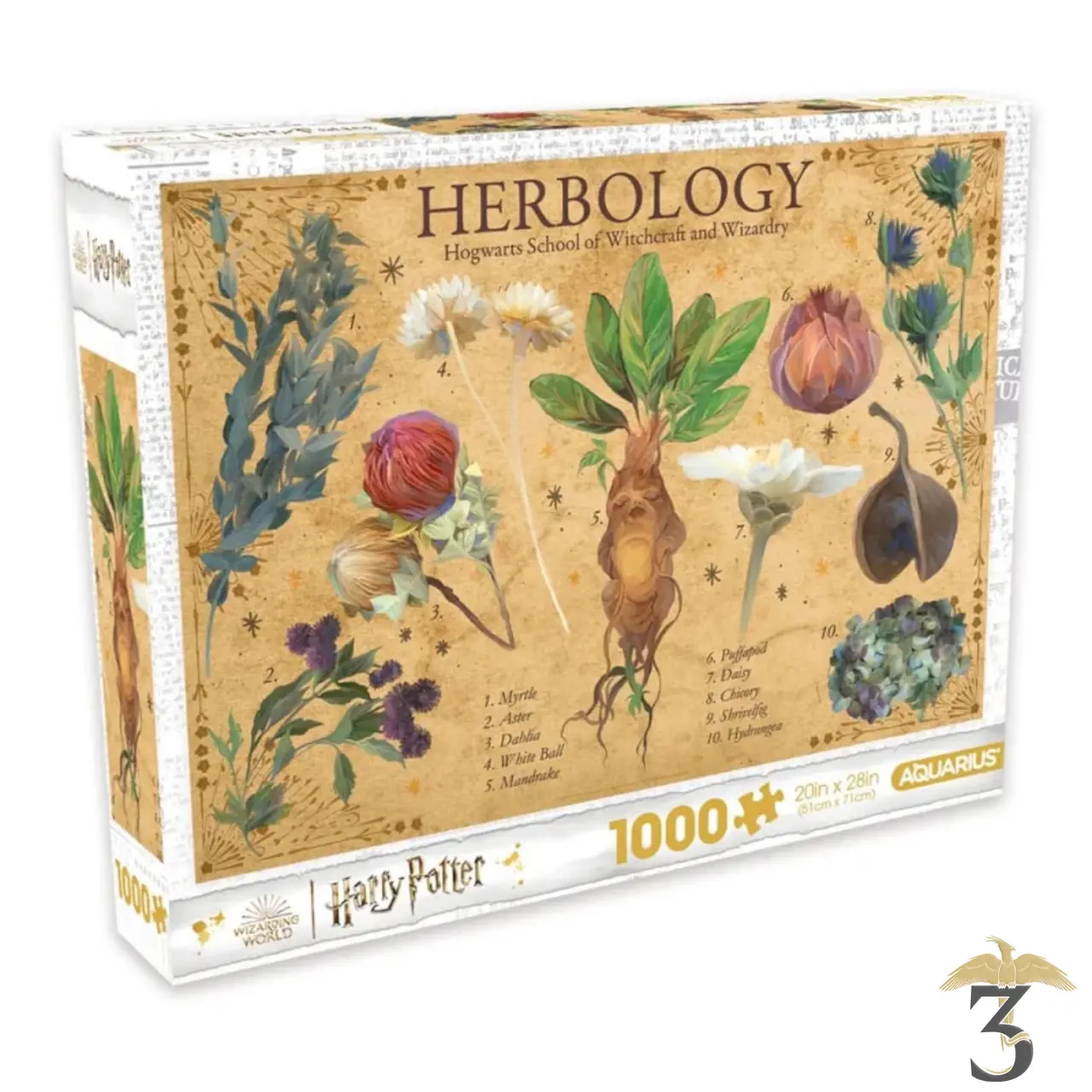 Puzzle harry potter herbology 1000pcs - Les Trois Reliques, magasin Harry Potter - Photo N°1