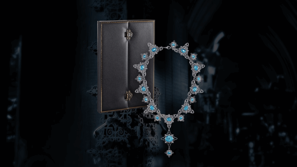 Réplique du collier d’opale maudit de Harry Potter en bijou de collection