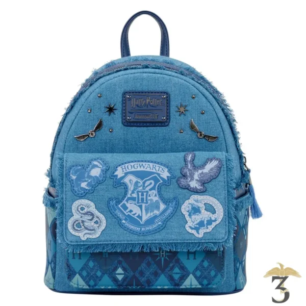 Sac à dos loungelfy denim poudlard - Les Trois Reliques, magasin Harry Potter - Photo N°1