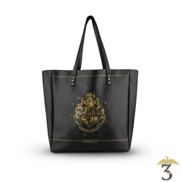 SAC BLASON POUDLARD NOIR/OR - Les Trois Reliques, magasin Harry Potter - Photo N°1