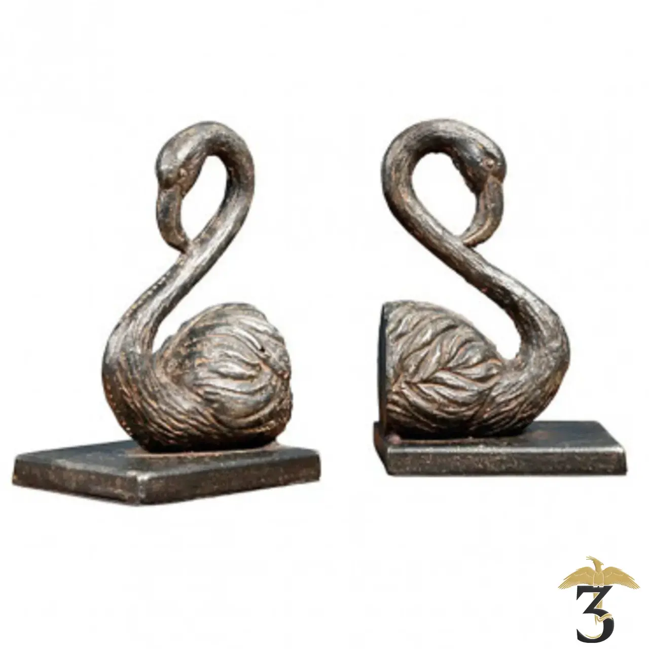 Serre-livres cygnes en fonte - Les Trois Reliques, magasin Harry Potter - Photo N°1