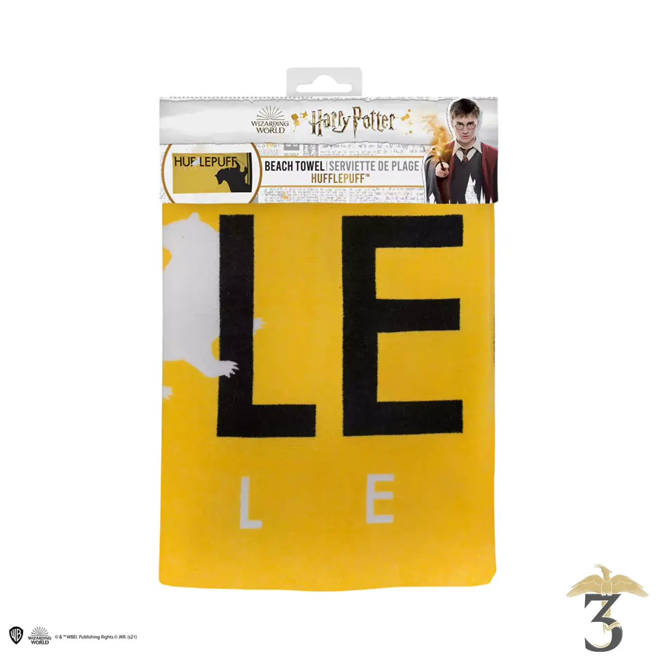 SERVIETTE 70X140 POUFSOUFFLE - Les Trois Reliques, magasin Harry Potter - Photo N°4