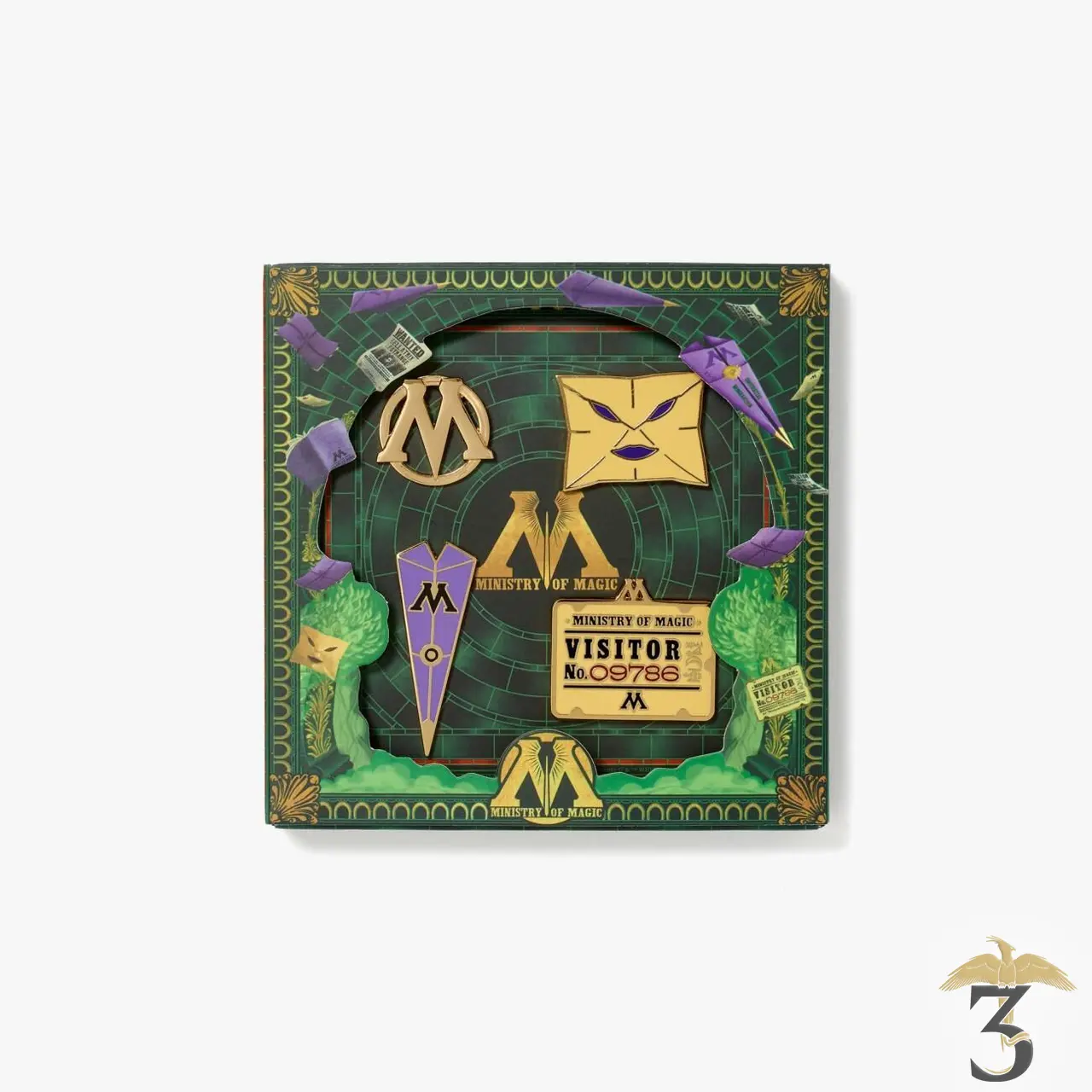 Set 4 pin s ministère de la magie minalima - Les Trois Reliques, magasin Harry Potter - Photo N°1