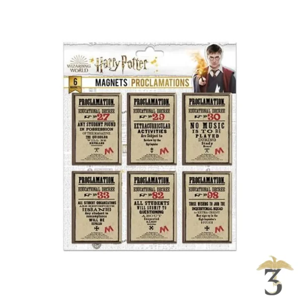 SET 6 MAGNETS – PROCLAMATIONS - Les Trois Reliques, magasin Harry Potter - Photo N°2