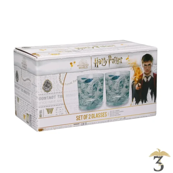 Set de 2 verres chemin de traverse 300ml - Les Trois Reliques, magasin Harry Potter - Photo N°3