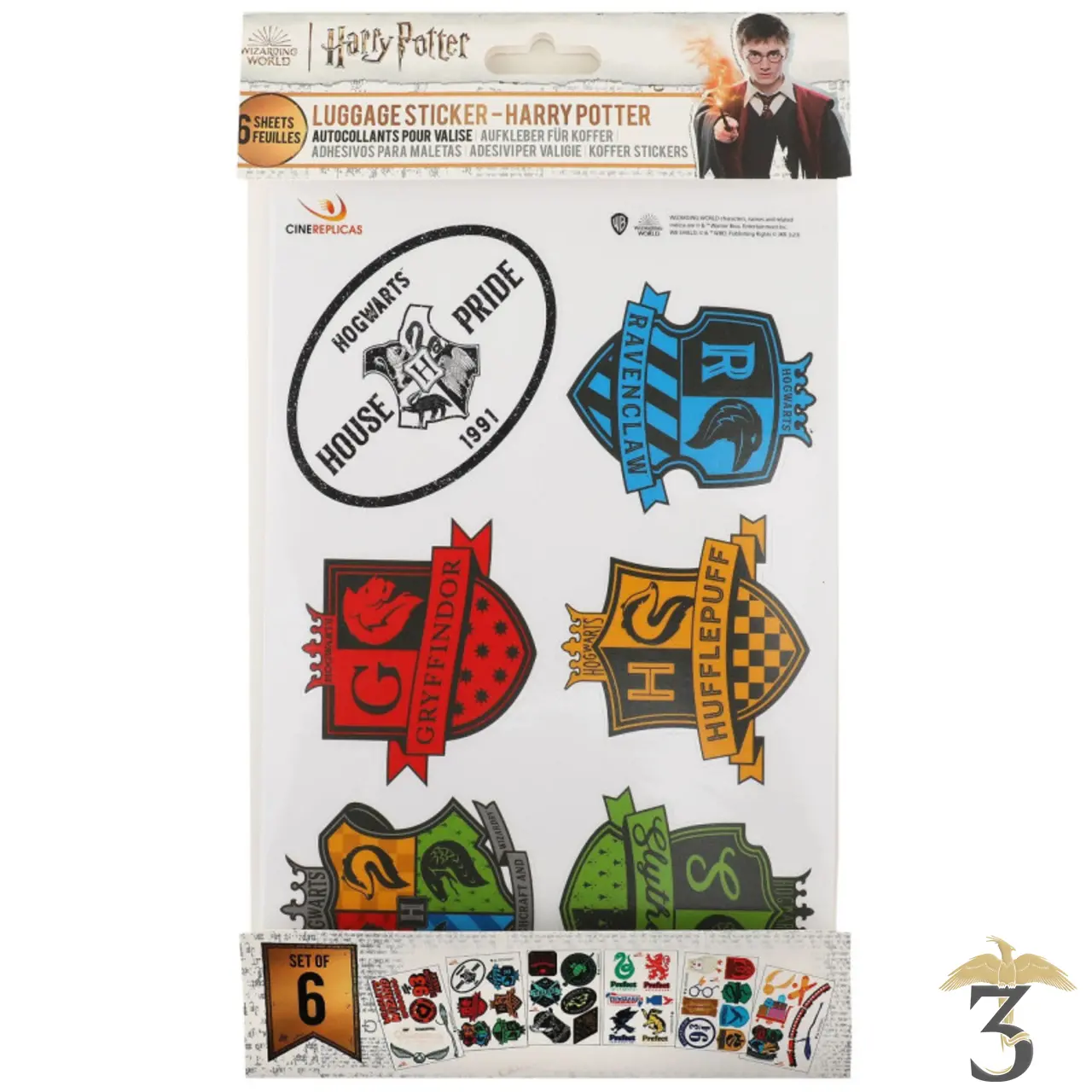Set de 36 stickers autocollants harry potter - Les Trois Reliques, magasin Harry Potter - Photo N°1