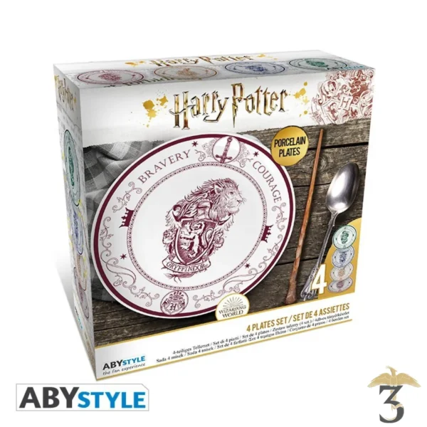 Set de 4 assiettes Harry Potter - Les 4 Maisons de Poudlard - Les Trois Reliques, magasin Harry Potter - Photo N°7