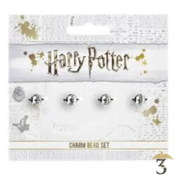Set de 4 charms perles sortilège - Les Trois Reliques, magasin Harry Potter - Photo N°1