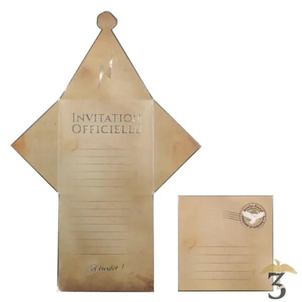 Set de 8 invitation enveloppes apprenti sorcier ( 29 x 20 cm ) - Les Trois Reliques, magasin Harry Potter - Photo N°1