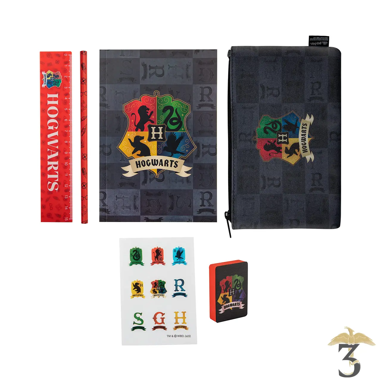 Set de papeterie poudlard amitié - Les Trois Reliques, magasin Harry Potter - Photo N°1