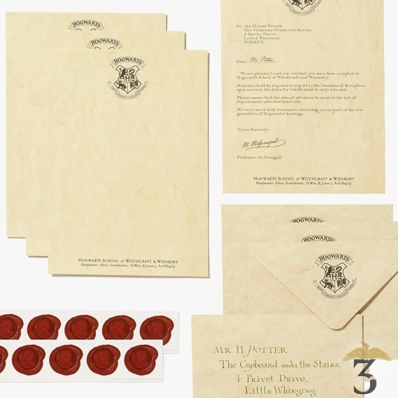 Set d’écriture lettre acceptation harry potter – minalima – 25 ans de magie - Les Trois Reliques, magasin Harry Potter - Photo N°4