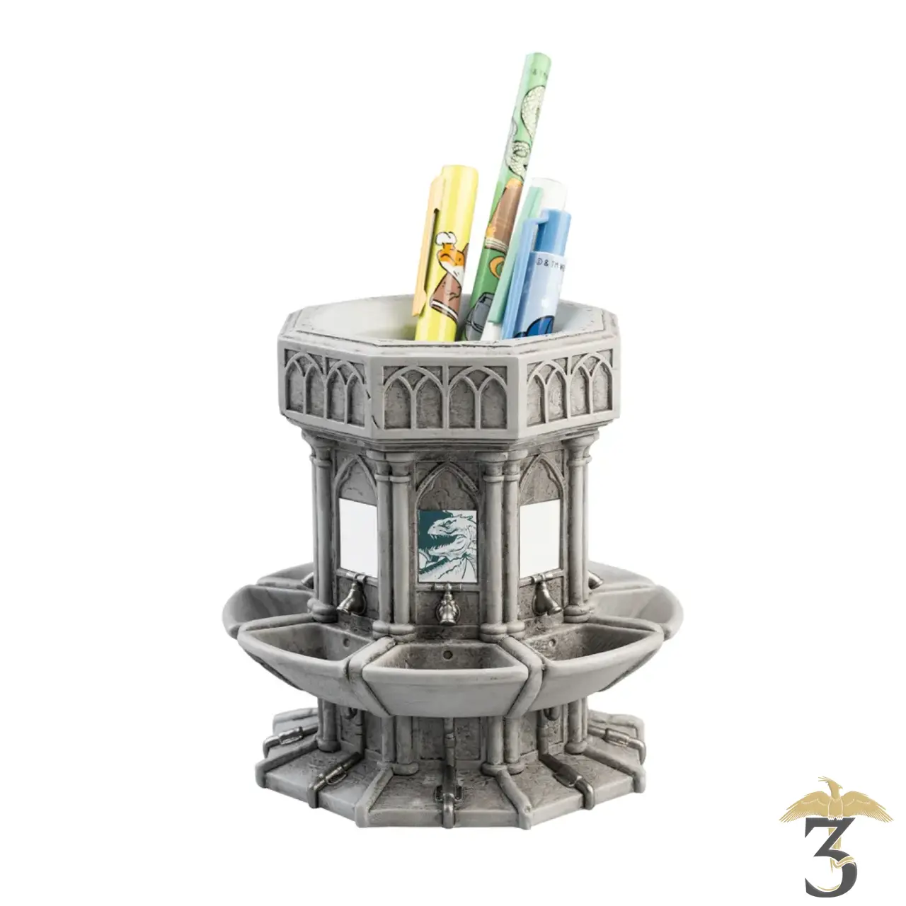 Set pot à crayons harry potter avec kit de papeterie - Les Trois Reliques, magasin Harry Potter - Photo N°1