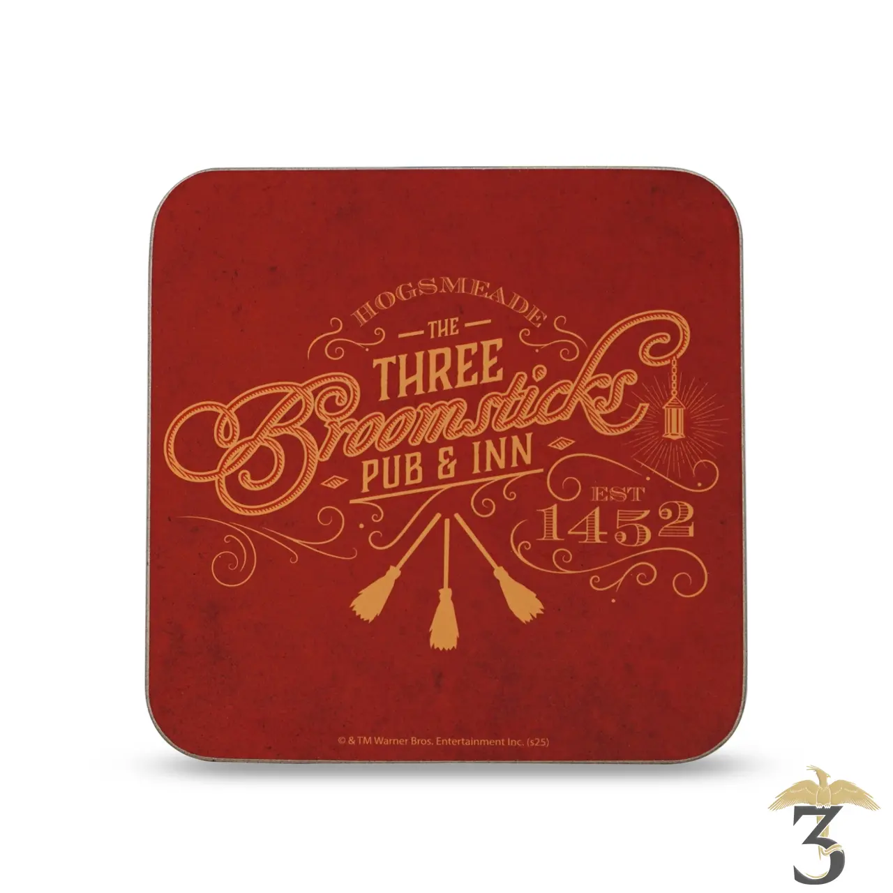 Sous-verre les trois balais – harry potter - Les Trois Reliques, magasin Harry Potter - Photo N°1