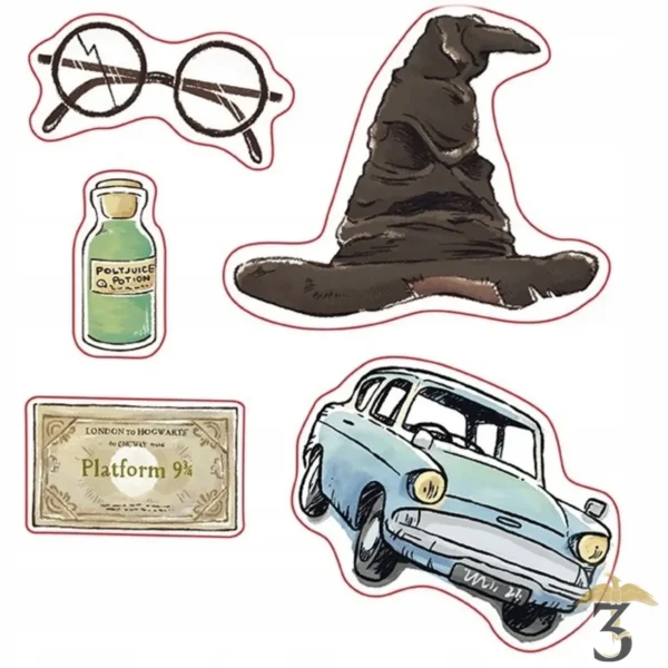 HARRY POTTER Mini stickers Poudlard Maisons (16 x 11 cm)