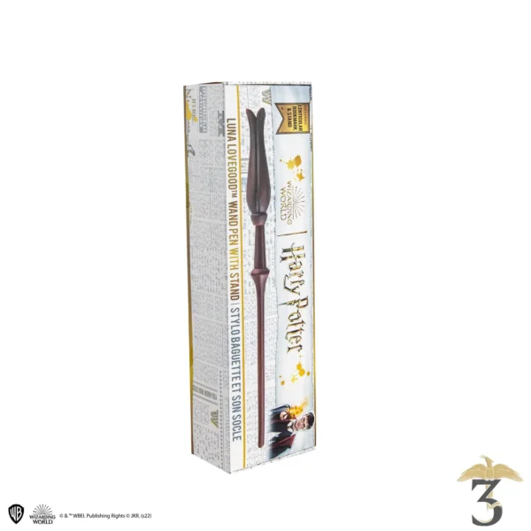 STYLO BAGUETTE LUNA LOVEGOOD AVEC SOCLE & MARQUE PAGE LENTICULAIRE - Les Trois Reliques, magasin Harry Potter - Photo N°2