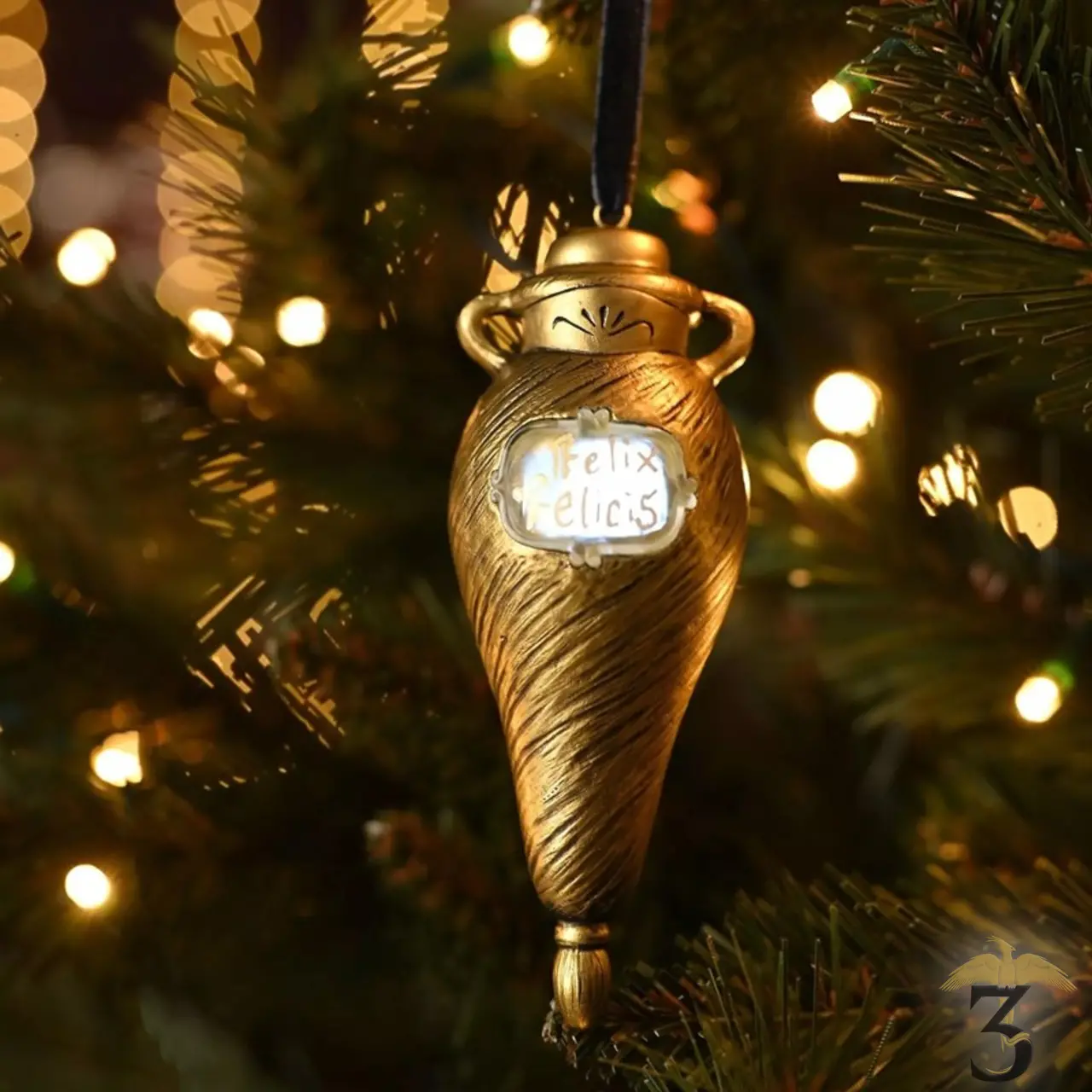 Suspension felix felicis lumineuse dorée - Les Trois Reliques, magasin Harry Potter - Photo N°4