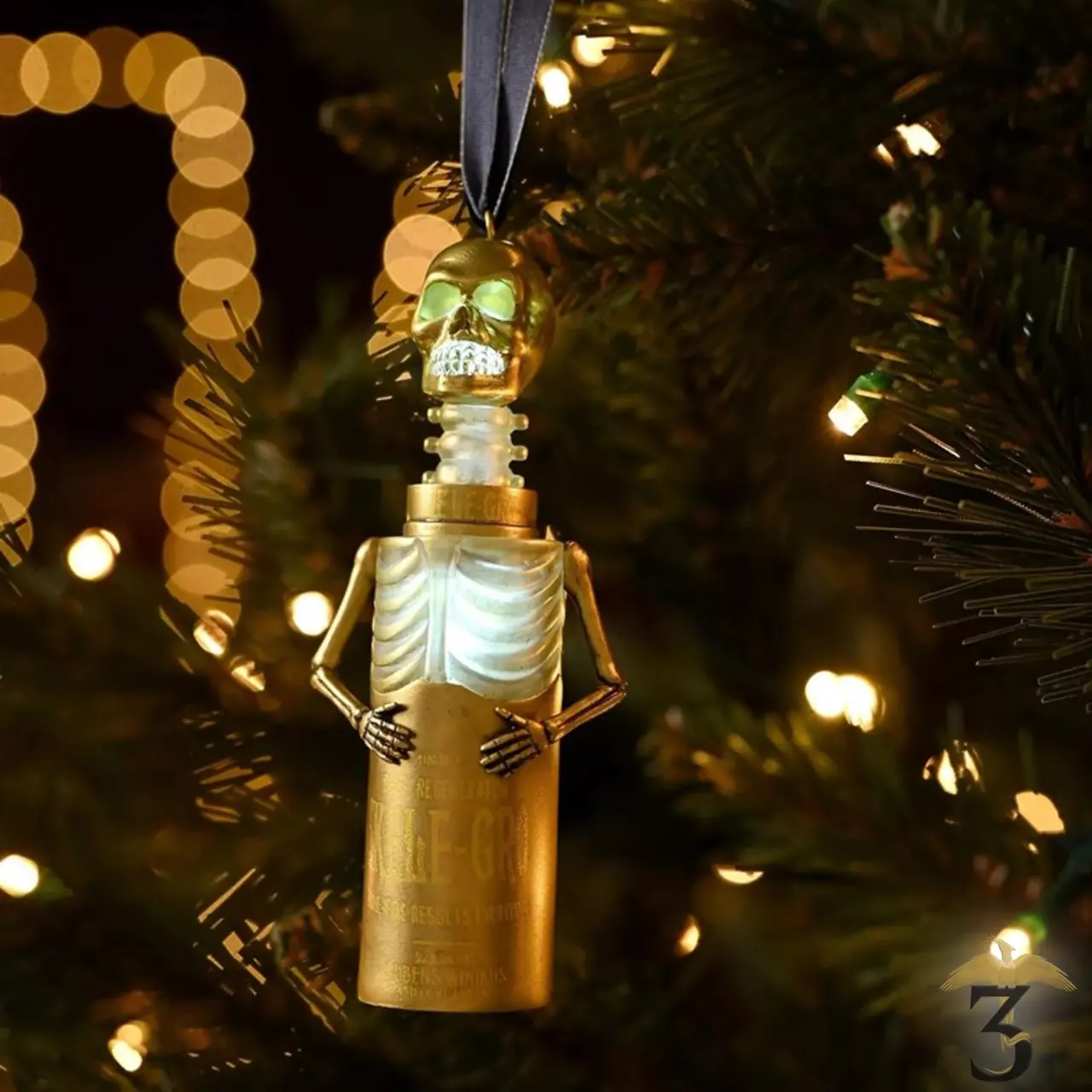 Suspension poussos lumineuse dorée - Les Trois Reliques, magasin Harry Potter - Photo N°4