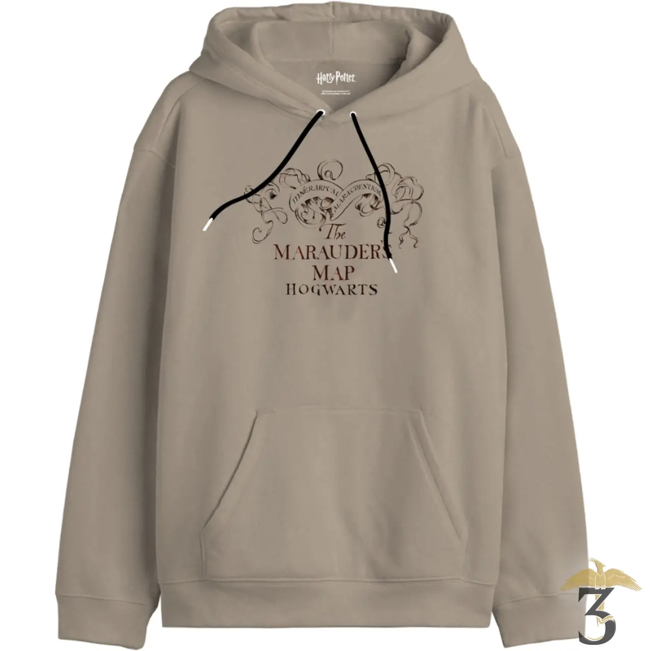 Sweat à capuche carte du maraudeur - Les Trois Reliques, magasin Harry Potter - Photo N°1