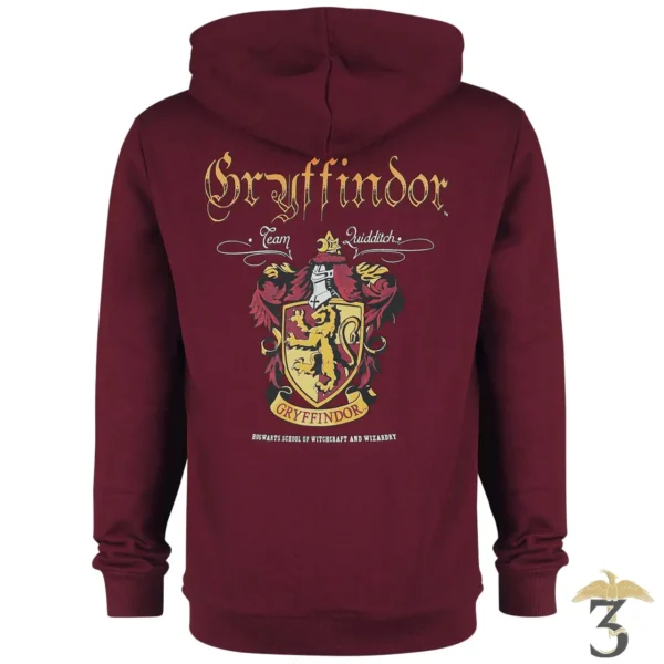 Sweat-shirt quidditch gryffindor harry potter - Les Trois Reliques, magasin Harry Potter - Photo N°2