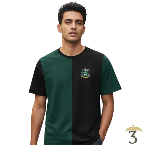 T-shirt bicolore quidditch serpentard - Les Trois Reliques, magasin Harry Potter - Photo N°1