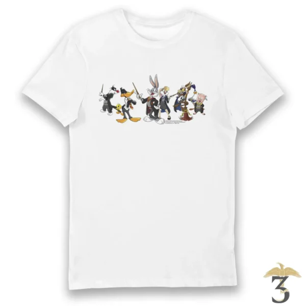 T-shirt blanc looney tunes / harry potter - Les Trois Reliques, magasin Harry Potter - Photo N°1