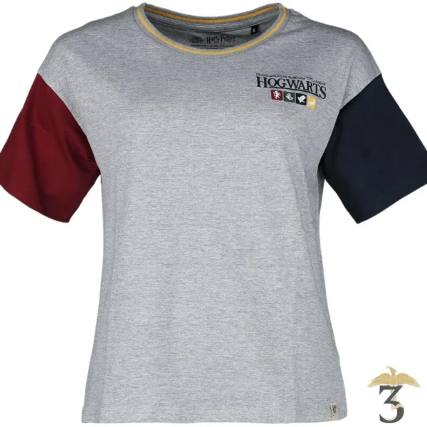 T-SHIRT CROP TOP HOGWARTS SQUARE - Les Trois Reliques, magasin Harry Potter - Photo N°1