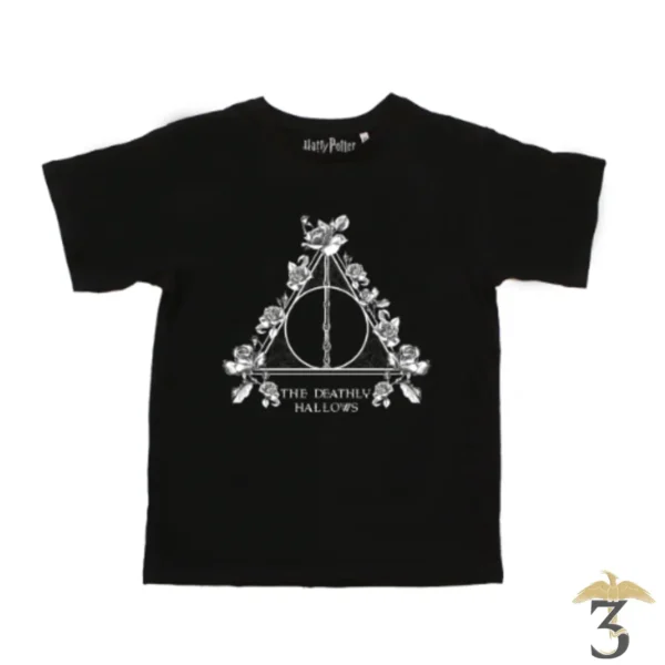 T-SHIRT FLOWERED DEATHLY HOLLOWS - Les Trois Reliques, magasin Harry Potter - Photo N°1