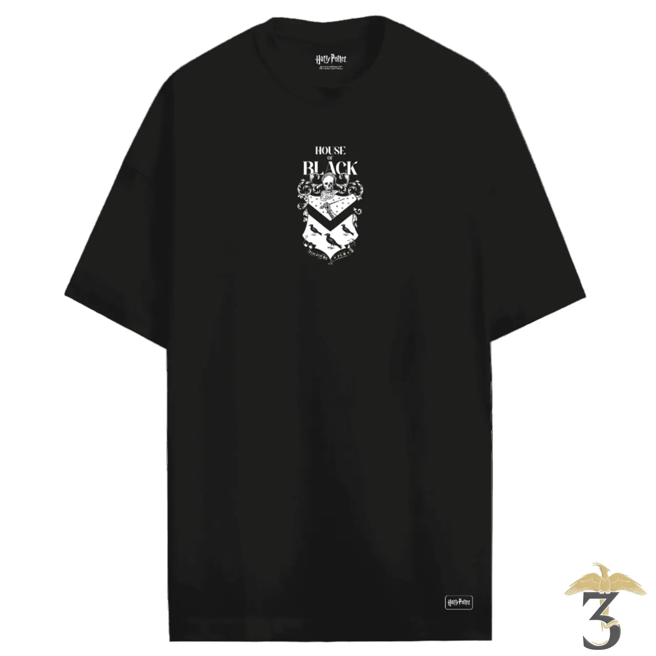T-shirt maison black (edition limitée) - Les Trois Reliques, magasin Harry Potter - Photo N°1