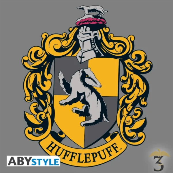 T-SHIRT POUFSOUFFLE JAUNE/GRIS FTXS - Les Trois Reliques, magasin Harry Potter - Photo N°2