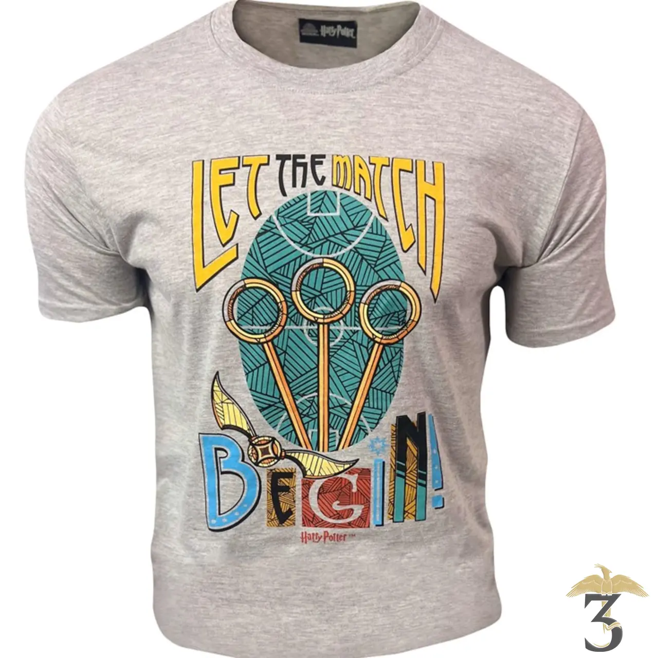 T-shirt quidditch “let the game begin“ - Les Trois Reliques, magasin Harry Potter - Photo N°1