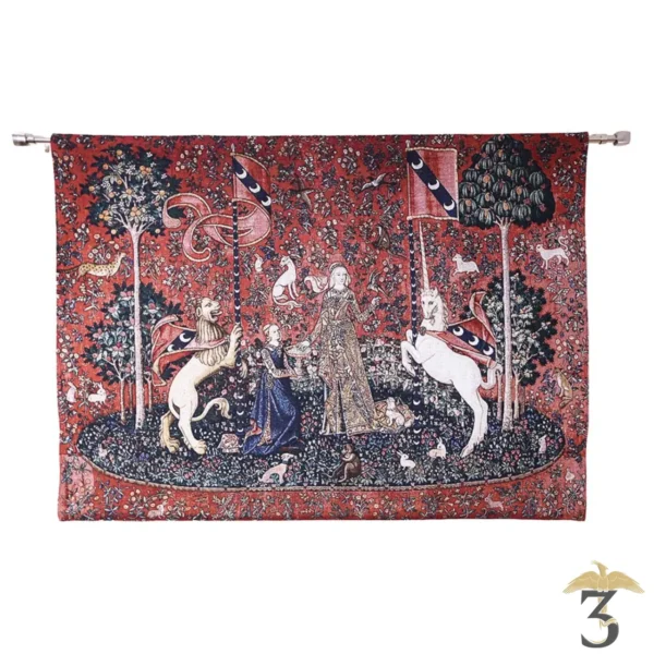 Tentures murales dame à la licorne 120×85 - Les Trois Reliques, magasin Harry Potter - Photo N°1