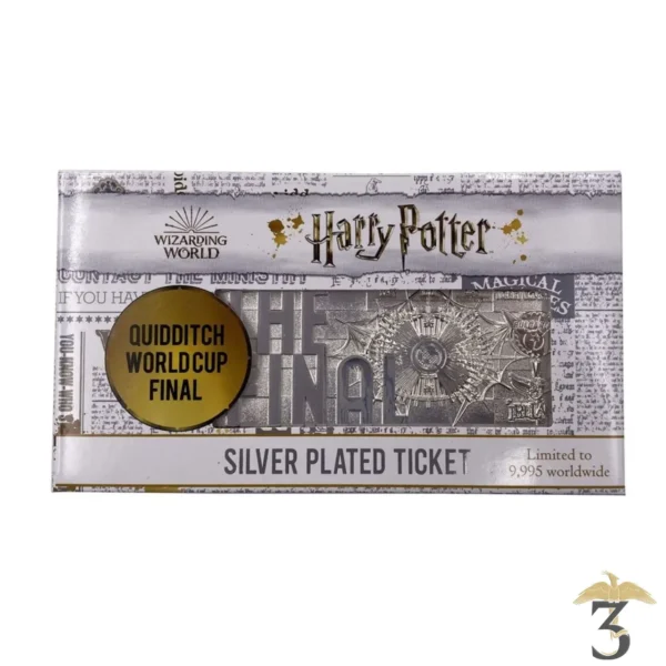 Ticket de la Coupe du Monde de Quidditch plaqué argent - ÉDITION LIMITÉE - Les Trois Reliques, magasin Harry Potter - Photo N°3