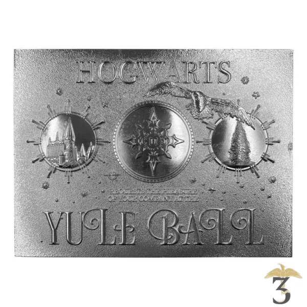Ticket invitation Bal de Noël (Yule Ball) plaqué argent - ÉDITION LIMITÉE - Les Trois Reliques, magasin Harry Potter - Photo N°1